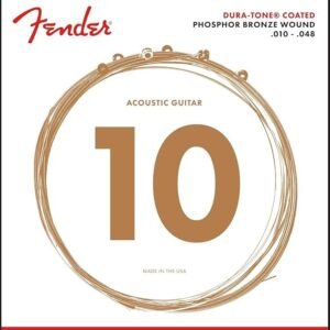 Fender Acoustic Guitar String Dura-Tone Phosphor Bronze Coated .010-.048 860XL 730860402 Fender Acoustic Guitar String Dura-Tone Phosphor Bronze Coated .010-.048 860XL 730860402
