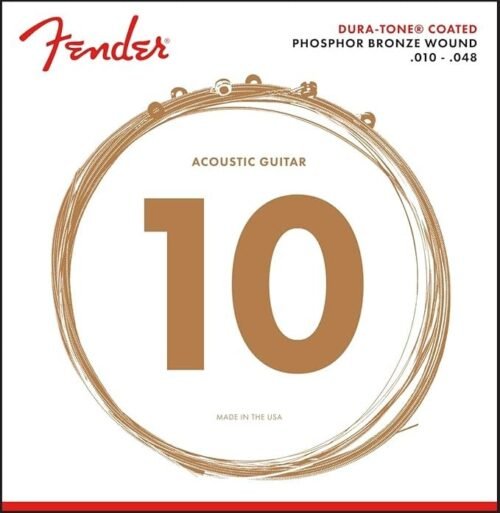 Fender Acoustic Guitar String Dura-Tone Phosphor Bronze Coated .010-.048 860XL 730860402