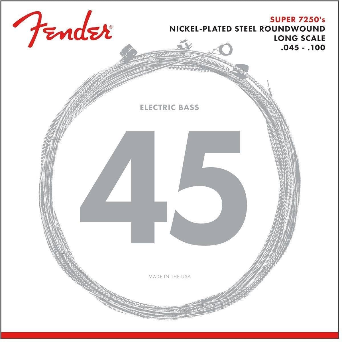 Fender Bass Guitar String Super 7250 Nickel Plated .045-.100 7250ML - 737250405