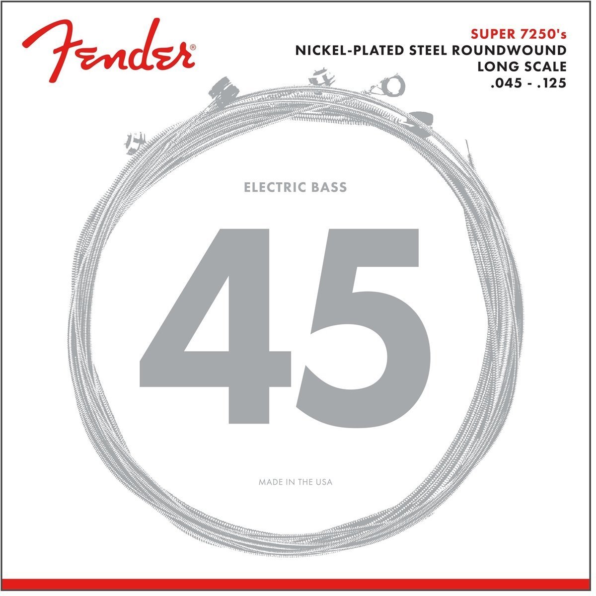 Fender Bass Guitar String Super 7250 Nickel Plated .045-.125 7250-5M 5-String 737250456