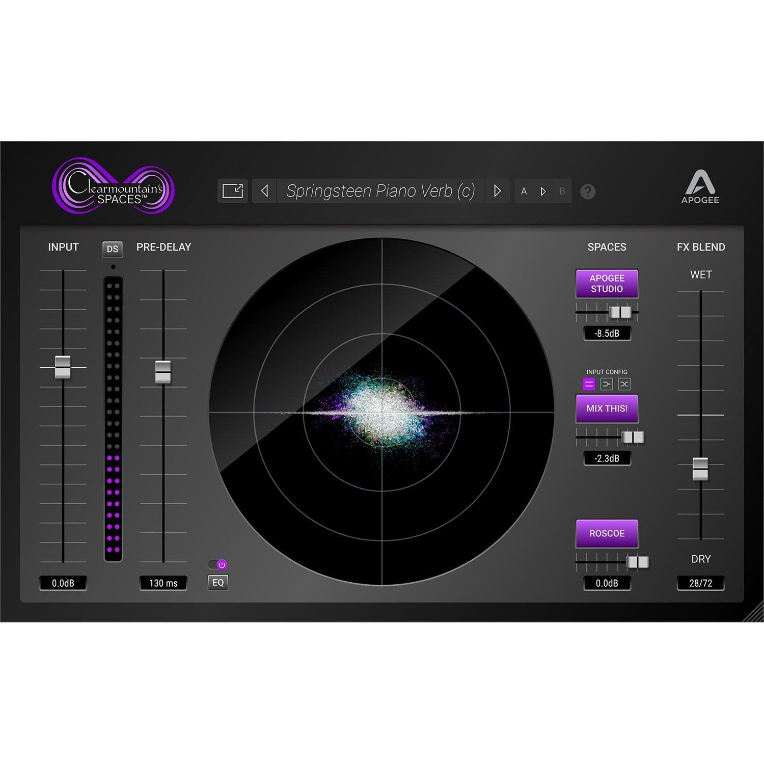 Apogee Electronics Clearmountain's Spaces Bob Clearmountain's Custom Reverb Plug-In
