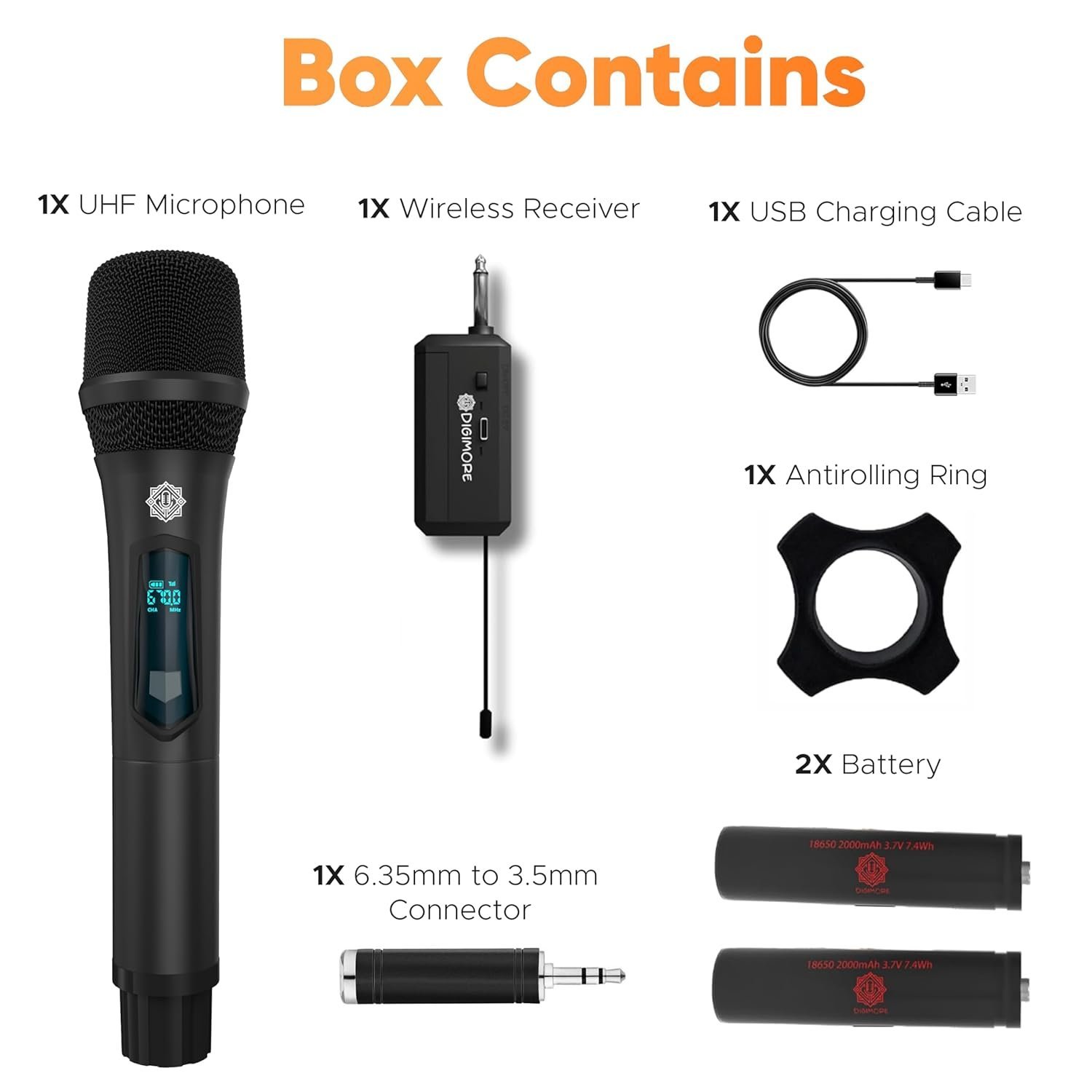 7_71QBAvUyAaL._SL1500_.jpg Digimore D 340 Pro UHF Wireless Microphone