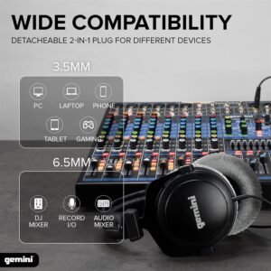 81-Vpm977OL._AC_SL1500_.jpg Gemini Sound DJ Equipment Mixing Headset System DJX-1000 Ultimate Over Ear Closed Back Studio Monitor Isolation Recording