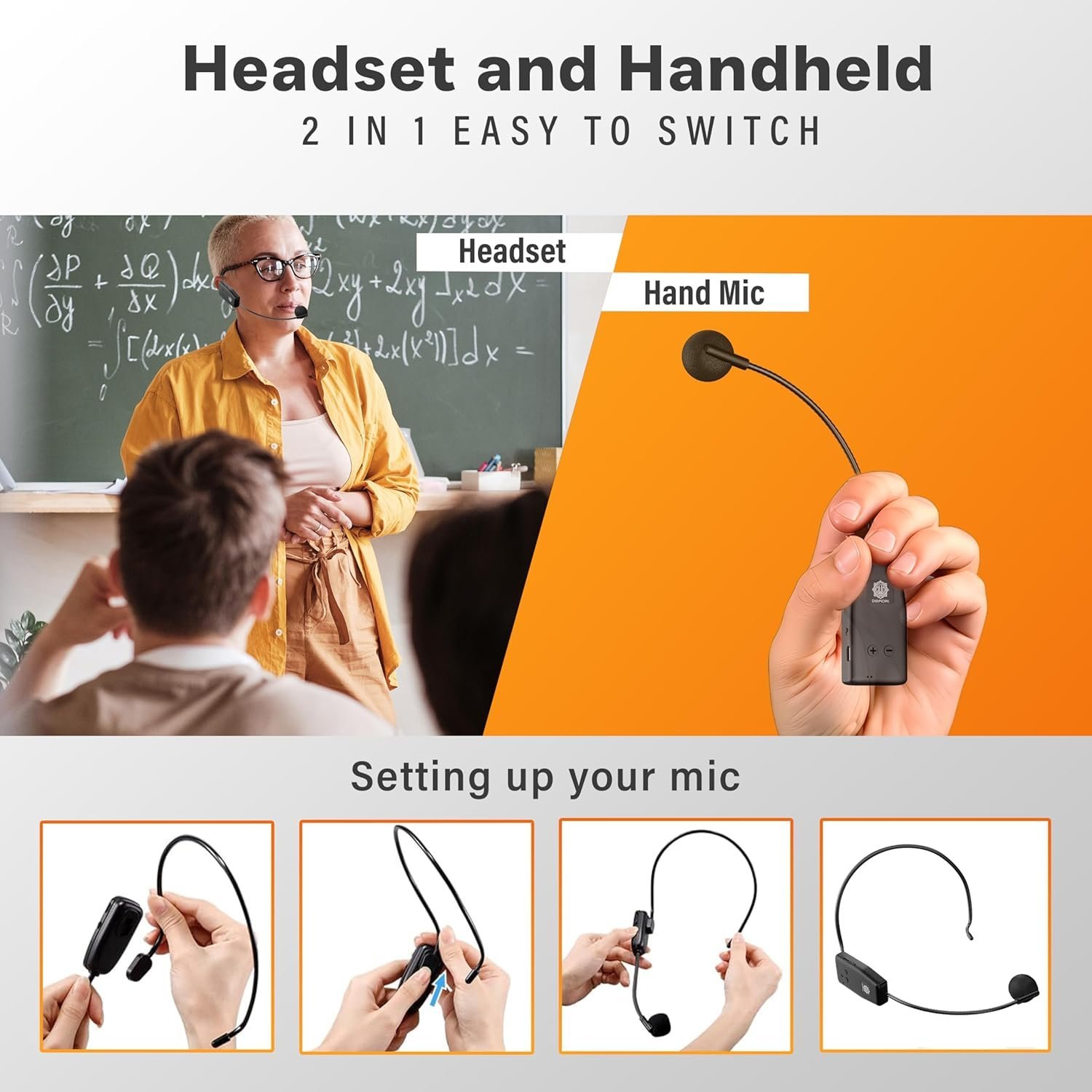 810YwBlBnUL._SL1500_.jpg DIGIMORE D 342 Wireless Headset Microphone System