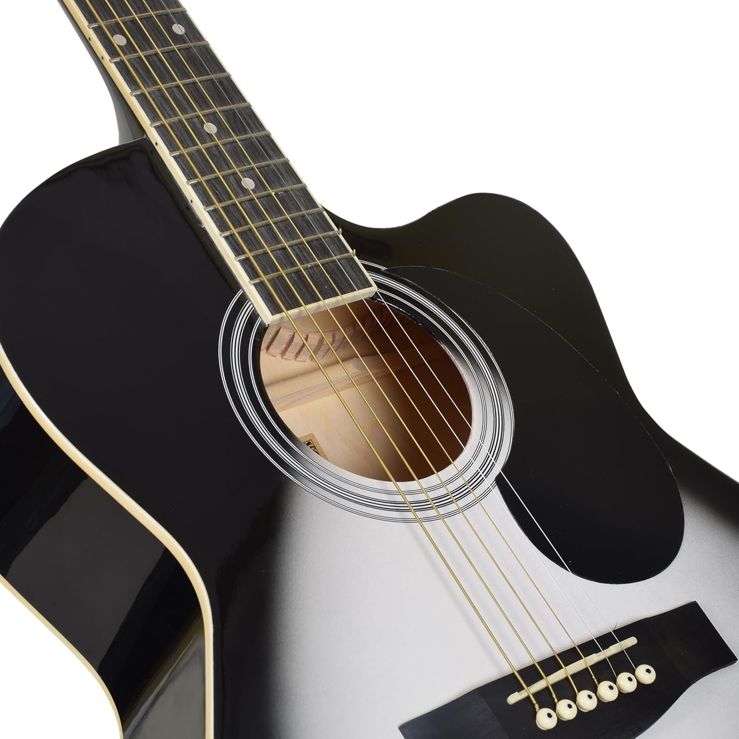 Whyte Audio Fiero Series Acoustic Guitar (Transparent Black)