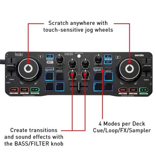 815i4xfe5UL._SL1500_-1.jpg Hercules DJ Control Starlight Portable USB DJ Controller