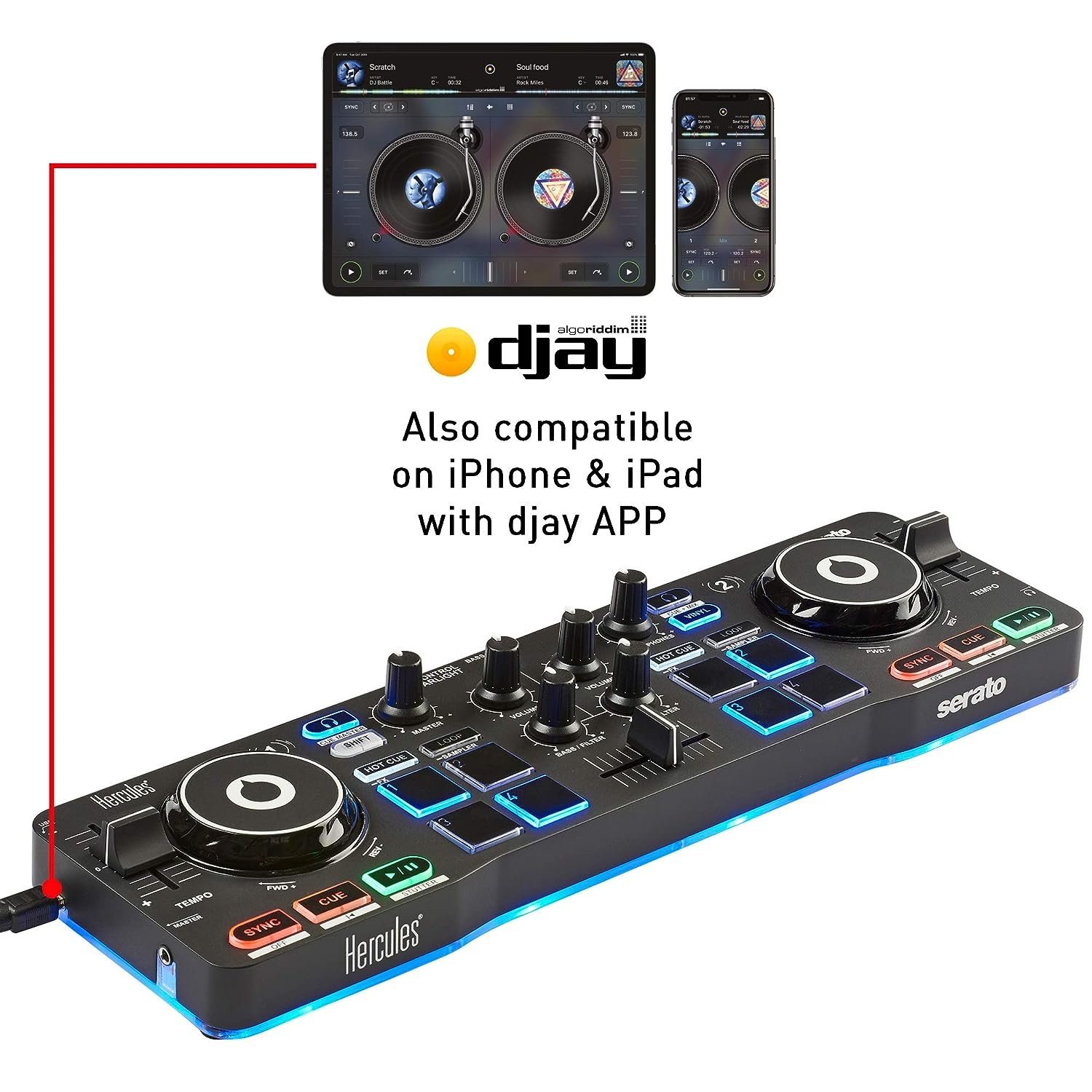 Hercules DJ Control Starlight Portable USB DJ Controller