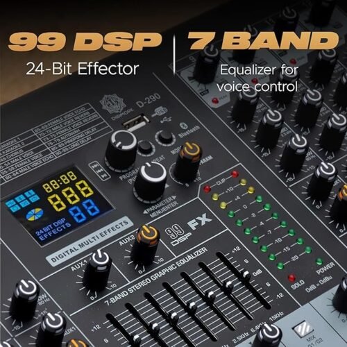 Digimore D 290 12 Channel Live Audio Mixer with DSP & Bluetooth 5.1