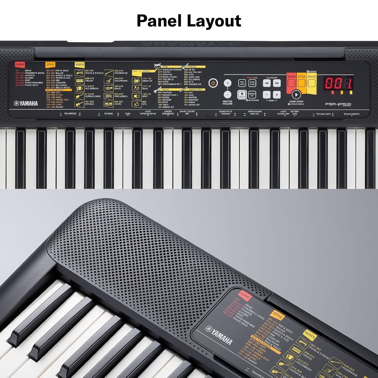 81P-l4tDrQL._SL1500_.jpg Yamaha PSR-F52 61-Keys Portable Keyboard