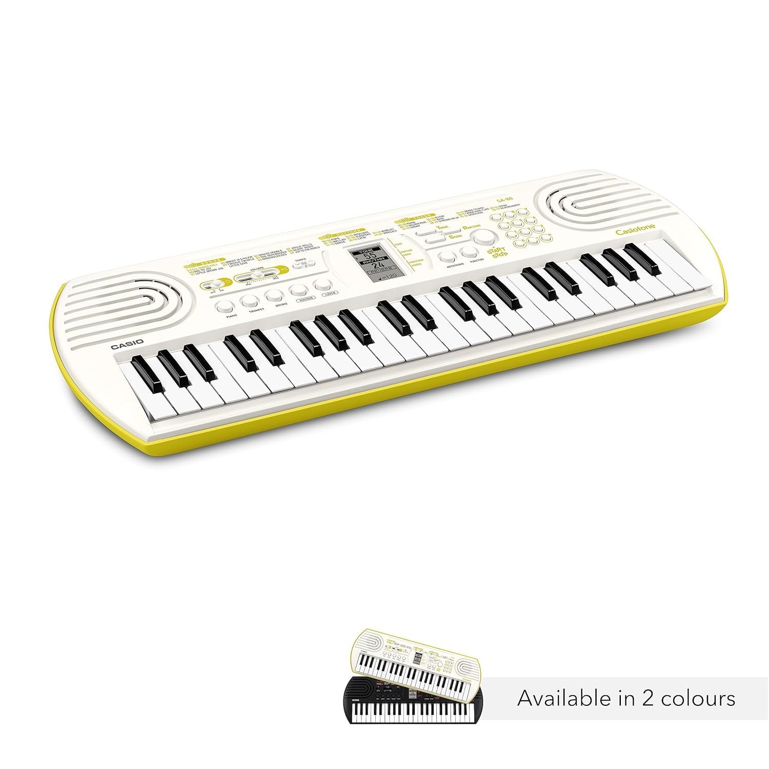 Casio SA-80 Casiotone 44-Keys Mini Keyboard With Adaptor - White