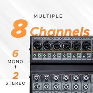 Digimore D 256 8 Channel Mixer with Interface & DSP Effects Digimore D 256 8 Channel Mixer with Interface & DSP Effects
