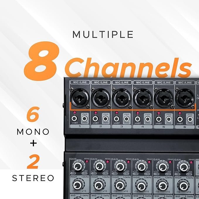 Digimore D-256 8-Channel Mixer with Interface & DSP Effects