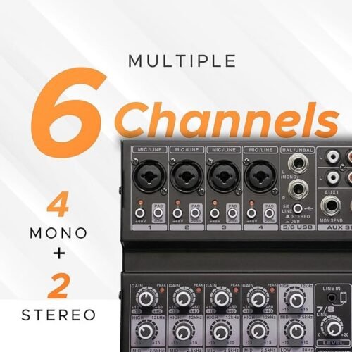 Digimore D 246 6 Channel Audio Mixer with Interface & DSP Effects Digimore D 246 6 Channel Audio Mixer with Interface & DSP Effects