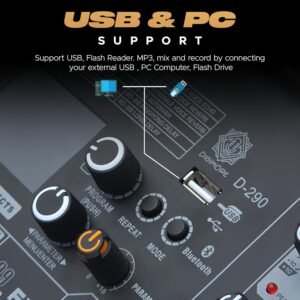 Digimore D 290 12 Channel Live Audio Mixer with DSP & Bluetooth 5.1