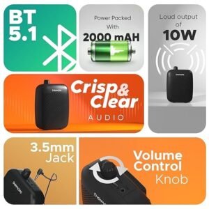 Digimore D 1200 Voice Amplifier 10W with Bluetooth & Wired Mic