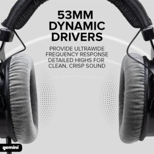81vCrjb2sKL._AC_SL1500_.jpg Gemini Sound DJ Equipment Mixing Headset System DJX-1000 Ultimate Over Ear Closed Back Studio Monitor Isolation Recording