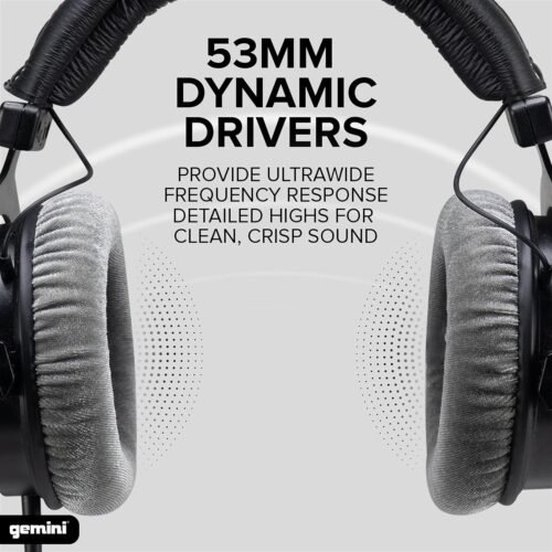 81vCrjb2sKL._AC_SL1500_.jpg Gemini Sound DJ Equipment Mixing Headset System DJX-1000 Ultimate Over Ear Closed Back Studio Monitor Isolation Recording