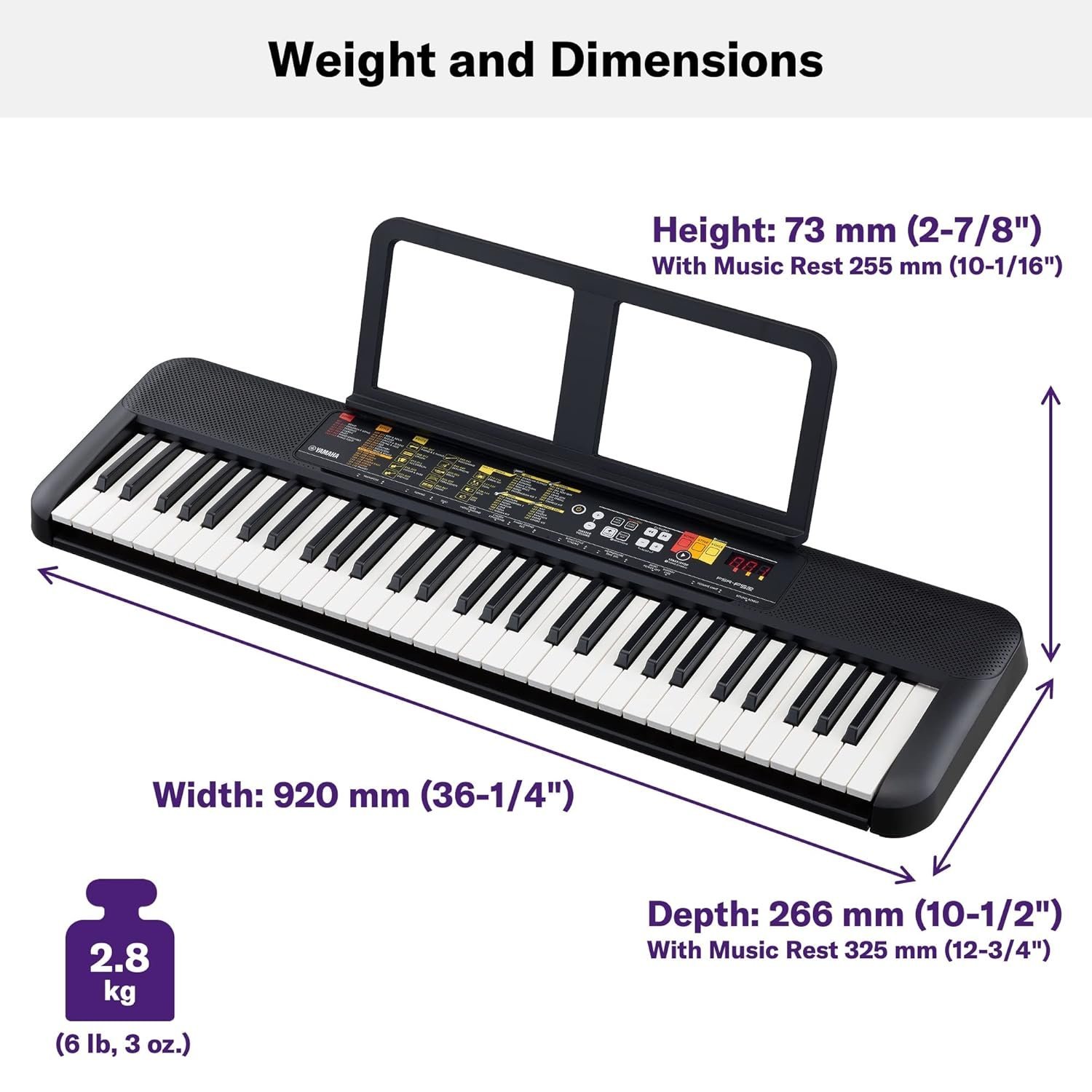 81wHE3cnoKL._SL1500_-1.jpg Yamaha PSR-F52 61-Keys Portable Keyboard