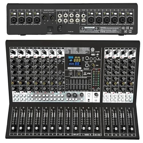 Digimore D 290 12 Channel Live Audio Mixer with DSP & Bluetooth 5.1