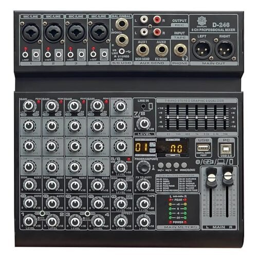 Digimore D 246 6 Channel Audio Mixer with Interface & DSP Effects