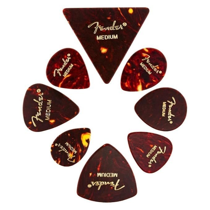 Fender Guitar Picks Celluloid Medley Medium Pack 8 980200300