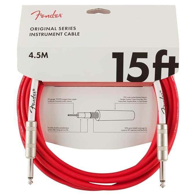 Fender Instrument Cable Original Series 15Ft Fiesta Red 990515010
