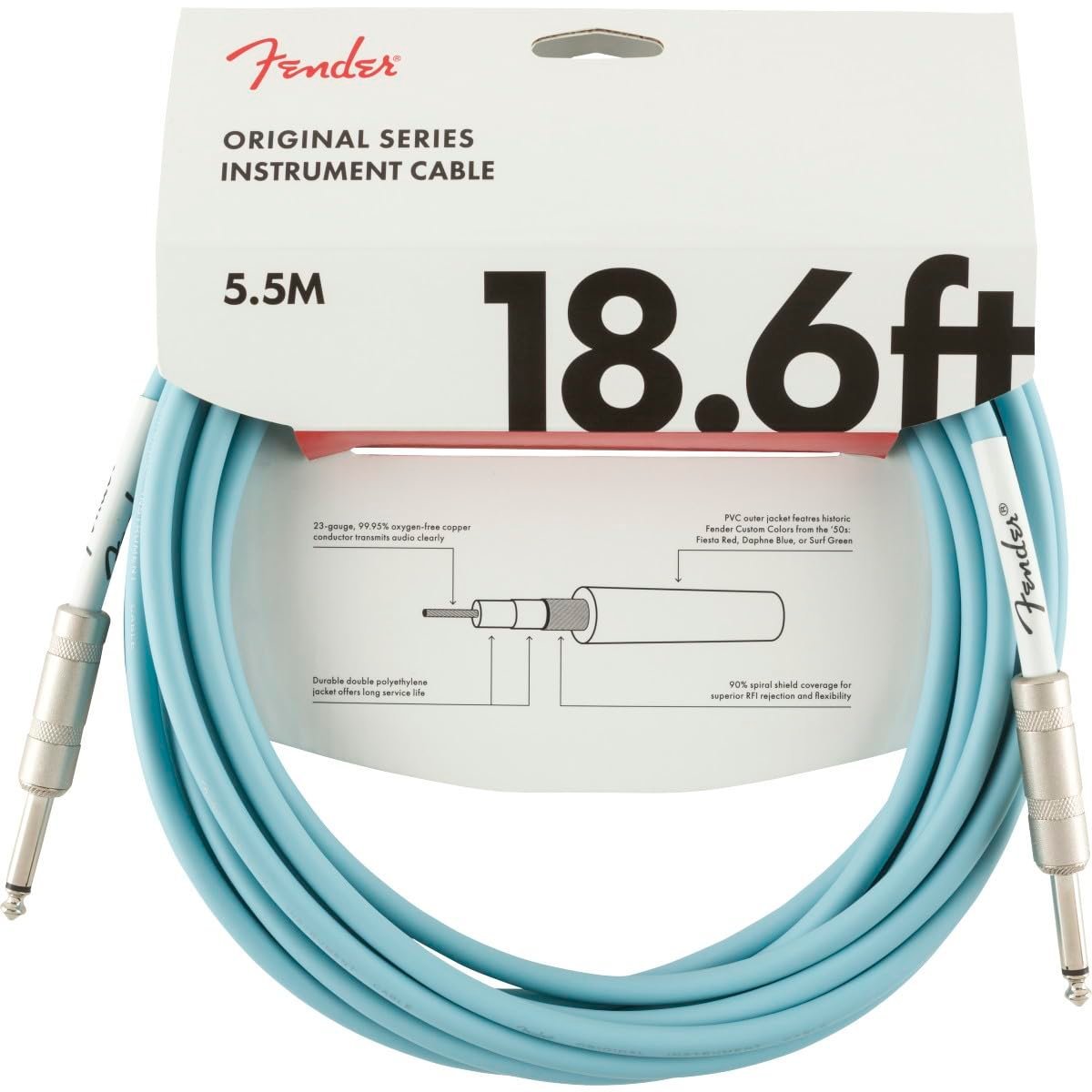 990520003-1.jpg Fender Instrument Cable Original Series 18.6Ft Daphne Blue 990520003