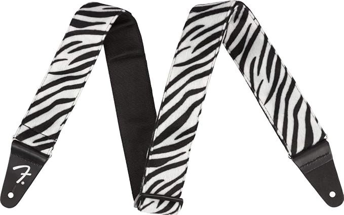 Fender Wild Animal Print Guitar Strap, 2in, Zebra 990601051