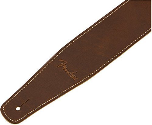 990641021-2-1.jpg Fender Broken-In Leather Strap Tan 990641021