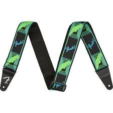 Fender Neon Monogrammed Strap Green/Blue 990681303