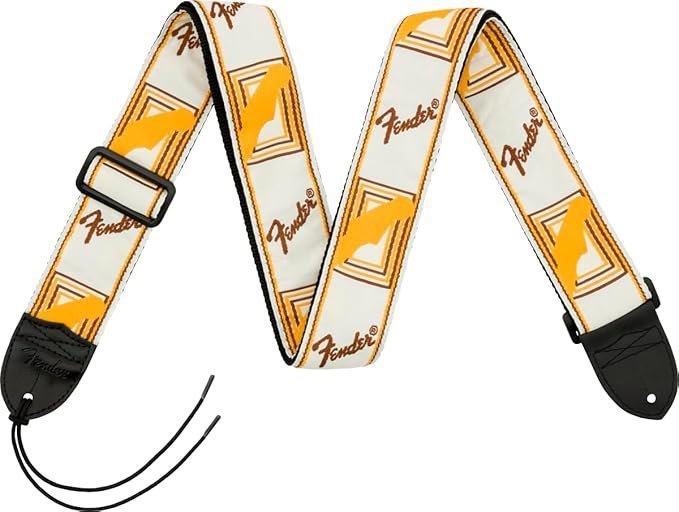 Fender 2" Monogrammed Strap White/Brown/Yellow 990683000