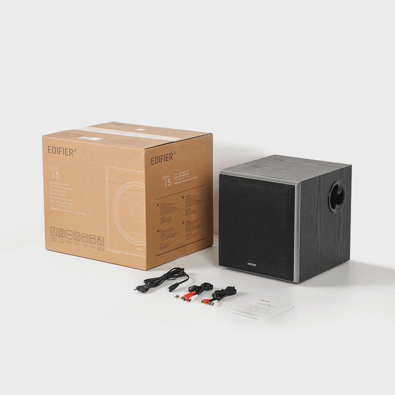 Edifier T5 Powered Subwoofer - 70w RMS Active Woofer with 8 inch Driver and Low Pass Filter