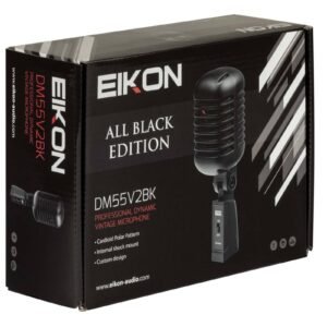 Eikon Audio DM55V2BK VINTAGE Professional Vocal Dynamic Microphone Satin Black Eikon Audio DM55V2BK VINTAGE Professional Vocal Dynamic Microphone Satin Black