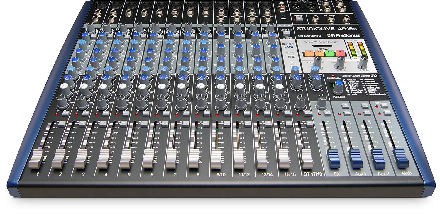PreSonus StudioLive AR16c 18-Channel USB-C Hybrid Digital/Analog Performance Mixer
