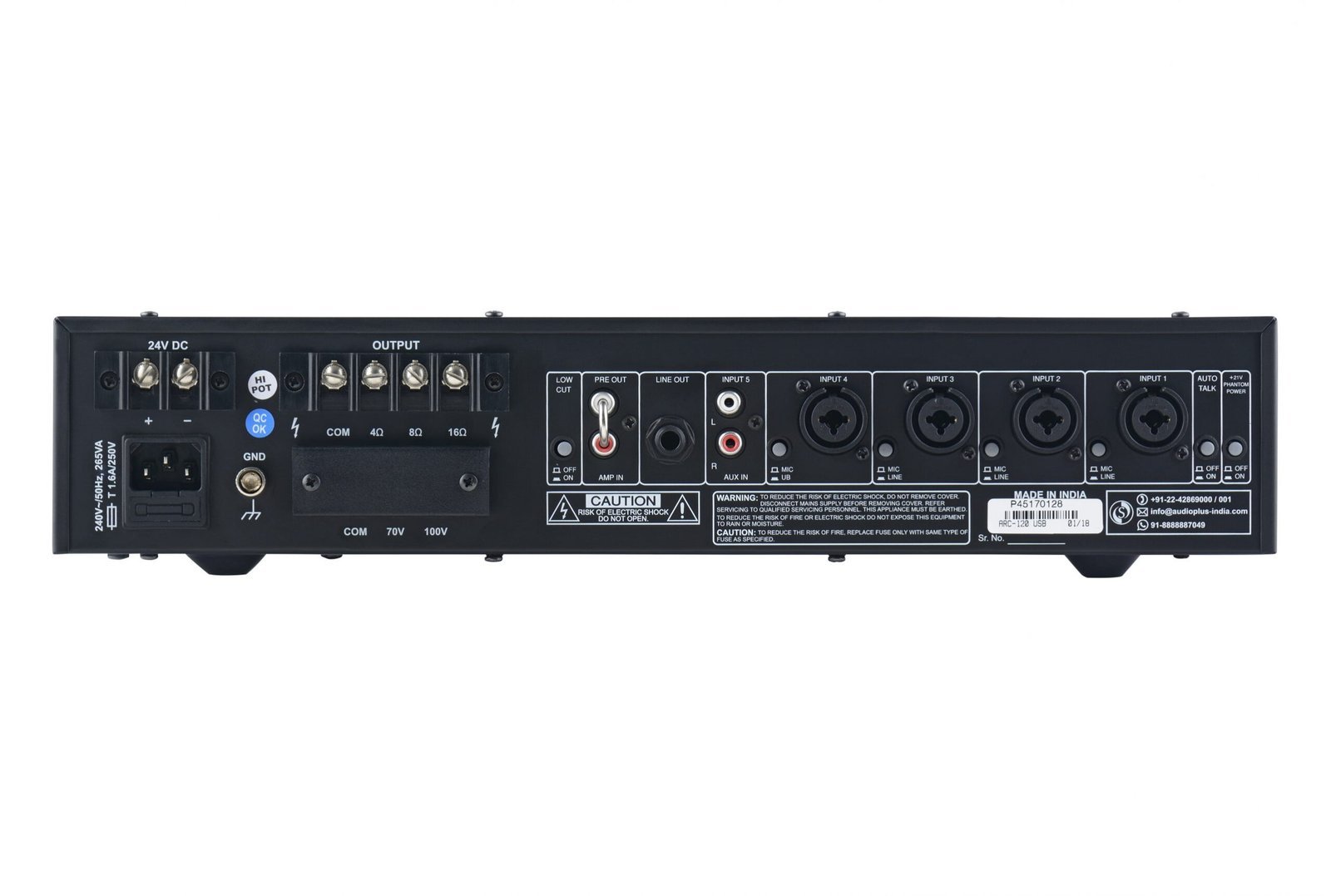 Studiomaster ARC 240UB Amplifier with Bluetooth&USB (240watts)