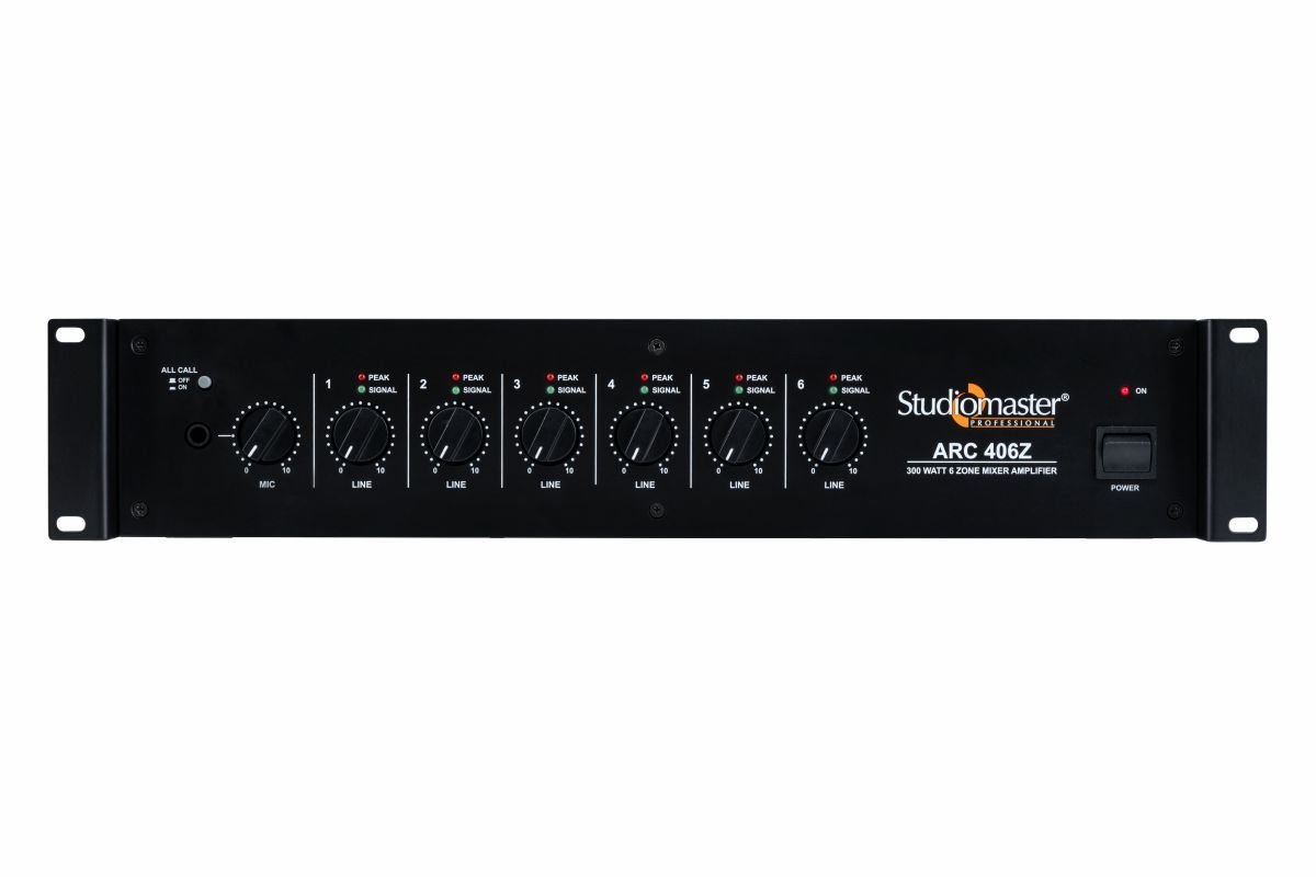 Studiomaster Professional ARC 406Z 6 Channel Matrix Multi-Zone Amplifier