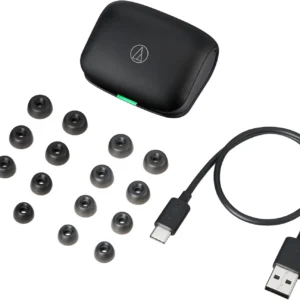 Audio-Technica ATH-TWX7BK Wireless Earbuds, Black
