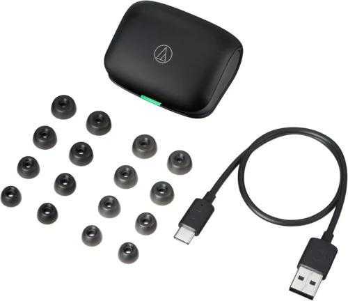 Audio-Technica ATH-TWX7BK Wireless Earbuds, Black