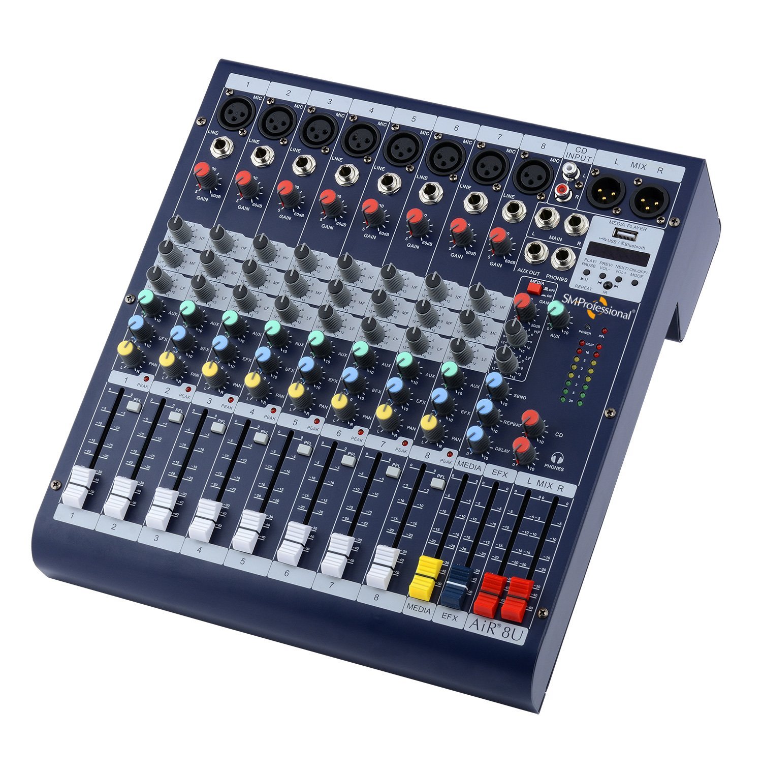 AiR-8U-2-1.jpg Studiomaster Professional AiR 8U 8-Channel Audio Mixer