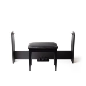Alesis AHB-1 Piano Home Accessory Bundle Wooden Piano Stand With 3 Pedals and Bench