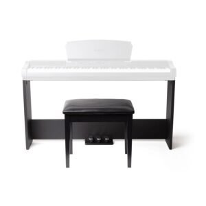 Alesis AHB-1 Piano Home Accessory Bundle Wooden Piano Stand With 3 Pedals and Bench