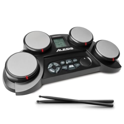 Alesis-CompactKit-4.jpg Alesis CompactKit 4 Portable Electronic Tabletop Drum Kit with 4 Velocity-Sensitive Pads