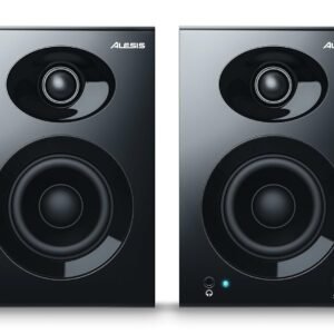 Alesis Elevate 3 MKII | 20W Powered Gaming or Studio Desktop Speakers (Black)