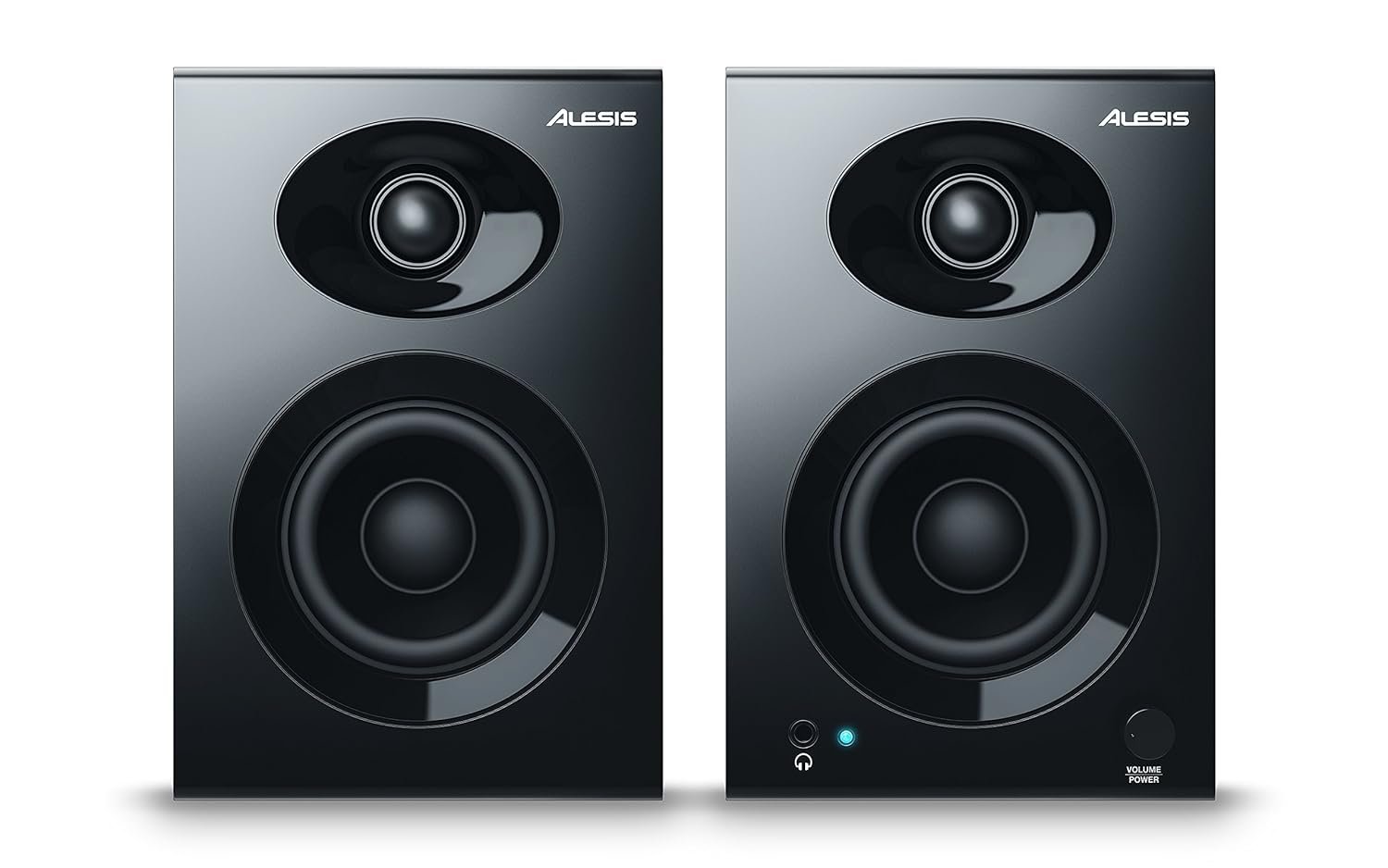 Alesis Elevate 3 MKII | 20W Powered Gaming or Studio Desktop Speakers (Black)