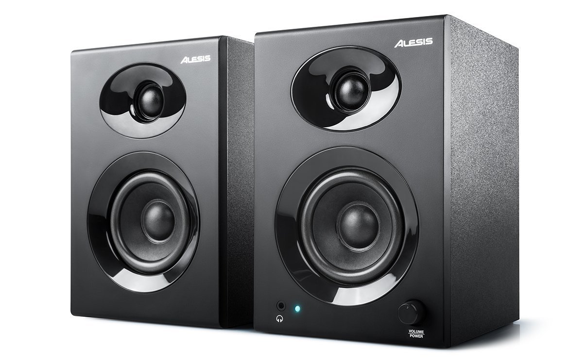 Alesis Elevate 3 MKII | 20W Powered Gaming or Studio Desktop Speakers (Black)