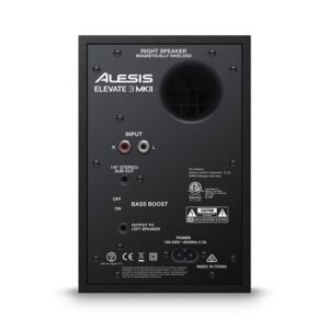 Alesis Elevate 3 MKII | 20W Powered Gaming or Studio Desktop Speakers (Black)