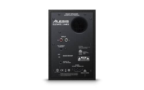 Alesis Elevate 3 MKII | 20W Powered Gaming or Studio Desktop Speakers (Black)