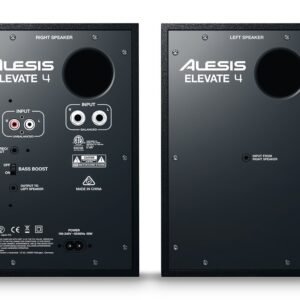 Alesis-Elevate-4-2.jpg Alesis Elevate 4 |Pair of 50 W Powered Desktop Studio or Gaming Speakers (Black)