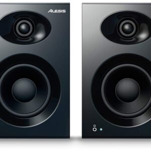 Alesis-Elevate-4.jpg Alesis Elevate 4 |Pair of 50 W Powered Desktop Studio or Gaming Speakers (Black)