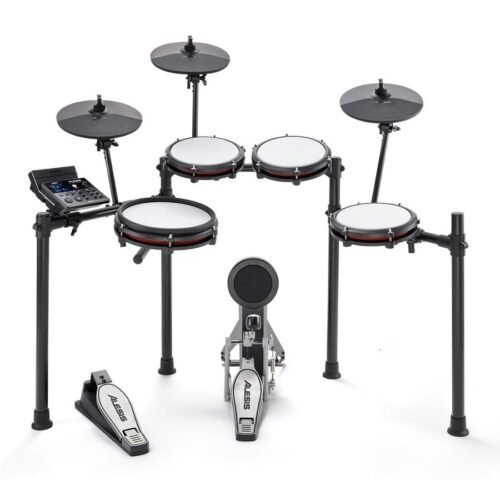 Alesis Nitro Max Kit Eight Piece Electronic Drum Kit with Mesh Heads and Bluetooth